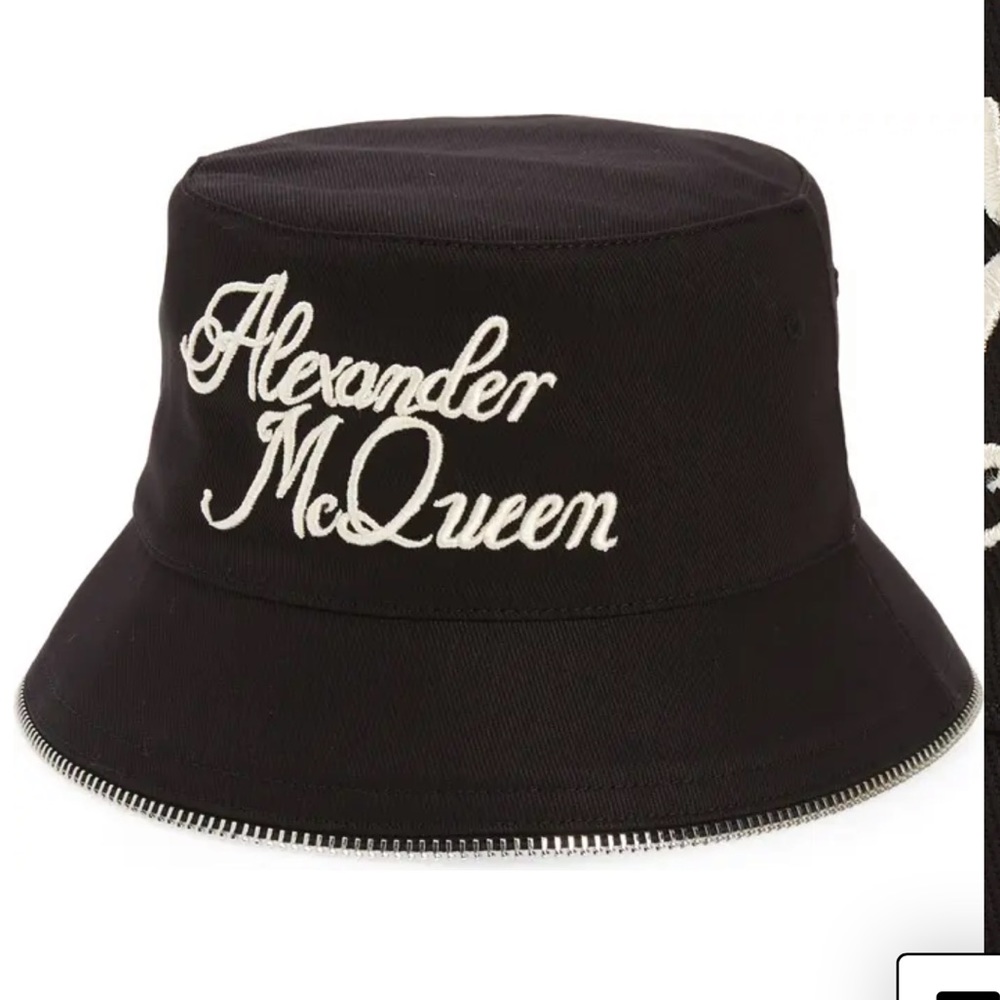 Black Alexander McQueen bucket hat